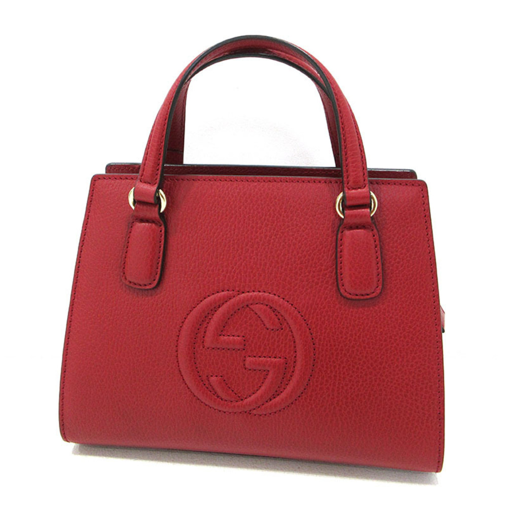 GUCCI Interlocking GG Soho Bag Shoulder Red